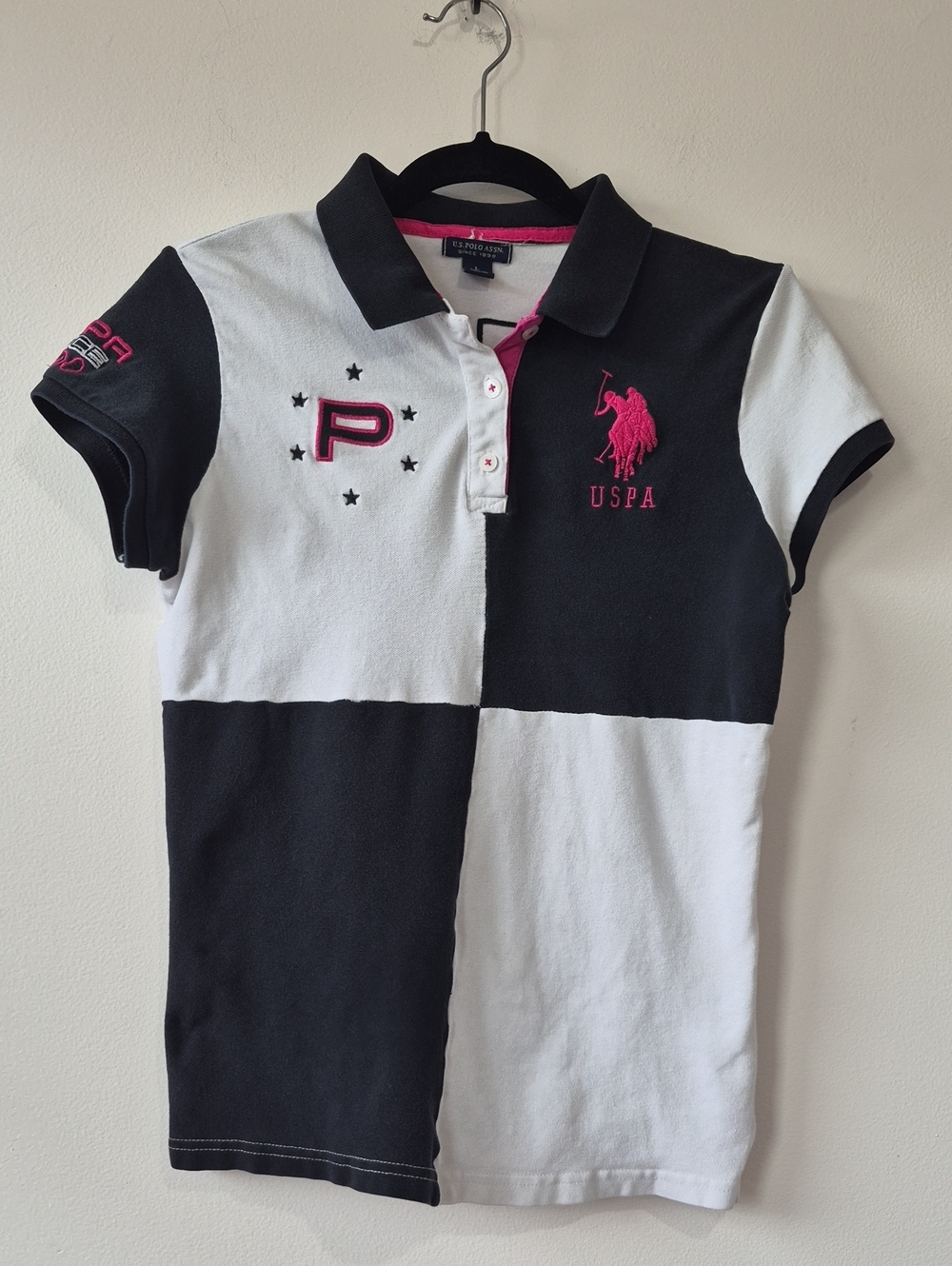 U.S. POLO ASSN. Y2K COLORBLOCK SHORT SLEEVE POLO SHIRT